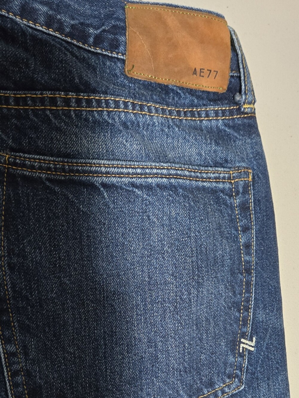 AE77 Premium Stovepipe Blue Organic Cotton Jeans Size 12 Short - Picture 4 of 13